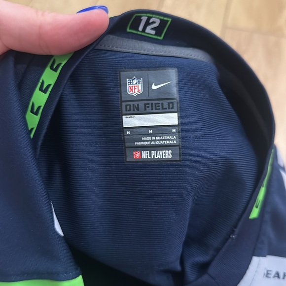 NFL Nike On Field Seattle Seahawks Jersey Blue Medium - Picture 5 of 9